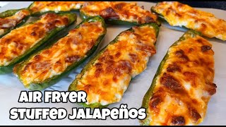 Air Fryer Stuffed Jalapeno  Stuffed Jalapenos with Cream Cheese [upl. by Tierell889]