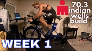 703 INDIAN WELLS HALF IRONMAN PREP  WEEK 1 FULL WEEK OF TRIATHLON TRAINING  EPIC LONG RIDE [upl. by Sissel]