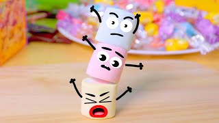 123 I Fall Apart Secret Life Of Stuff Fruits Doodles Animation  3D Cute Food Talking Things [upl. by Klemens]