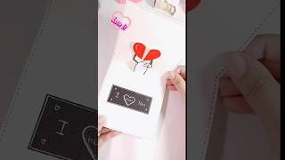 ♦️Diy easy and cute pop up heart card shorts diy diycutegift art love aesthetic cardmaking [upl. by Meir]