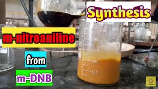 Synthesis of mnitroaniline from mdinitrobenzene  Saw in the discription box [upl. by Eclud]