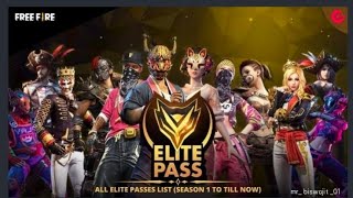 FREE FIRE ALL ELITE PASS BUNDLE  SEASON 1 TO TILL NOW ALL ELITE PASS BUNDLE  freefire [upl. by Timmi]