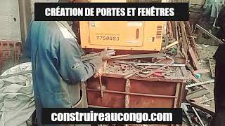 construire au Congo  création de portes et fenêtres [upl. by Yennej]