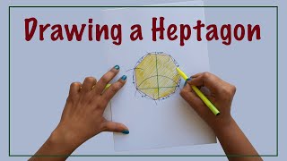 How to draw a Heptagon  Seven Sided Polygon [upl. by Nodyarg]