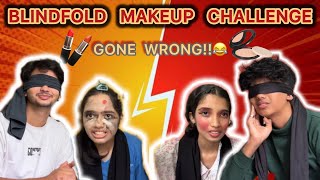 BLINDFOLD MAKEUP CHALLENGE  PART 1  GONE WRONG 😂 ASMILA SULTHANA [upl. by Olwen]