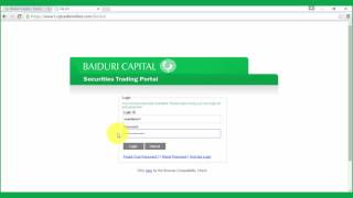 Baiduri Capital  Online Portal Video Tutorials  C Login [upl. by Shulins567]