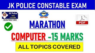 MARATHON OF Computer Section for all competitive exams  All TOPICS Covered ssc sscgd sscmts [upl. by Eilyab]