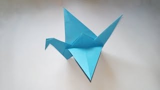 How To Make an Origami Flapping Bird  Easy Origami Intructions [upl. by Crawford]