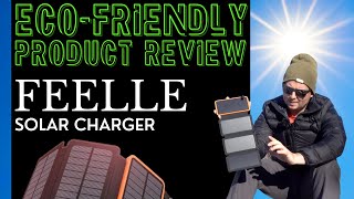 FEELLE Solar Charger Power Bank Product Review An EcoFriendly Review [upl. by Laina895]