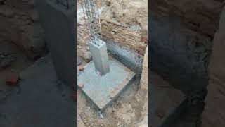 footing concreting construction footingwork trapezoidal footing [upl. by Meadows]