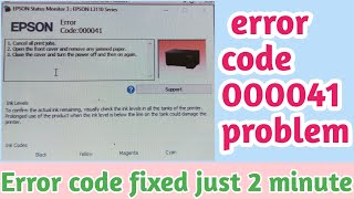 Error code 000041 problem solution  Epson L3110 printer  epson repair error 000041 [upl. by Xad691]