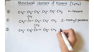 Draw all possible isomers of hexane [upl. by Winslow]