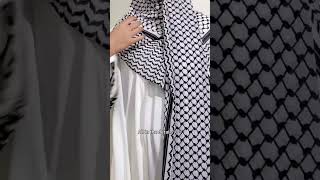 Keffiyeh Palestine Chiffon Hijab Scarf4colorhijab modestfashion hijabstyle abaya [upl. by Netsirc59]