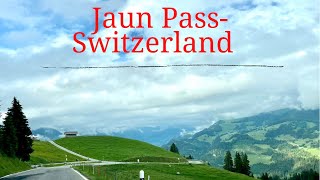 Jaun Pass in Switzerland 🇨🇭  High Mountain Pass in the Swiss Alps🏔 Driving in Switzerland 🚘 [upl. by Ellynad571]