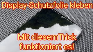 Anleitung Panzerglas Displayschutzfolie richtig anbringen Handy Smartphone Tablet [upl. by Asilram723]