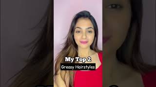 Hairstyles For Oily amp Greasy Hair✨ Hairstyle For Bad Hair Day  Santoshi Megharaj [upl. by Nynahs]