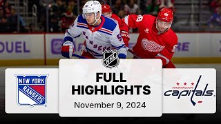 NHL Highlights  Rangers vs Red Wings  November 9 2024 [upl. by Sedrul]