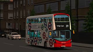 OMSI 2  29 to Trafalgar Square  Volvo B5LH Stealth  No Commentary  London  Pimlico [upl. by Eiramnwad]