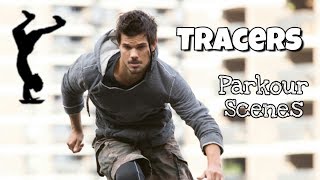 TRACERS 2015  All Parkour Scenes  with Taylor Lautner [upl. by Muldon]