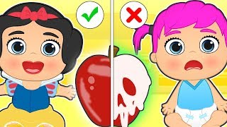 BABY LILY 🍎 Dresses up as Princess Snow White  Educational Cartoons [upl. by Ahtenak431]