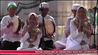 FESTIVAL HADROH MWC NU KARANGLEWAS  juara 1 kategori anak anak Kholillurrohman Kediri [upl. by Beitnes427]