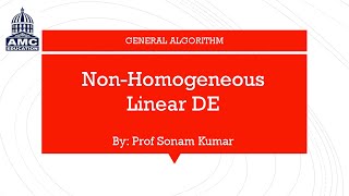 General Algorithm to Solve NonHomogeneous Linear Differential Equations [upl. by Anitnelav]