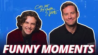 Call Me by Your Name Bloopers Funny Moments  Armie amp Timothée [upl. by Nnayrrehs398]