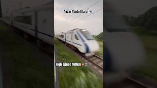 VANDE BHARAT High Speed 160🚅train railway youtubeshorts indianrailways shortvideos shorts 💥 [upl. by Howzell602]