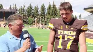 40yard Dash Wyoming quarterback Josh Allen [upl. by Hubsher]