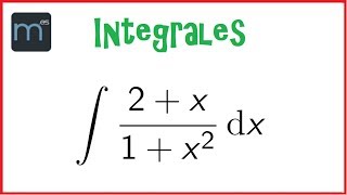 Integral muy sencilla de tipo arctan  logaritmo integrales racionales [upl. by Bathilda813]