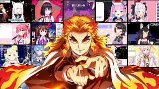 Hololive Sings Homura 炎 by LiSA  Demon Slayer Kimetsu no Yaiba the Movie  Mugen Train Ending [upl. by Metcalf904]