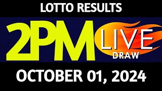 Lotto Result Today 200 pm draw October 01 2024 Tuesday PCSO LIVE [upl. by Refinnej]