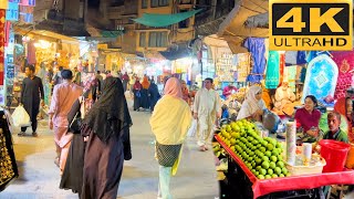 The Jostling Kashmiri Bazar Lahore Pakistan 4KWalking Tour  Perfect Market For Traditional Items [upl. by Eltotsira]