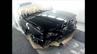 BMW painting with Nexa Autocolor solvent base code 303HB BODY 894 UHS clear [upl. by Marston269]