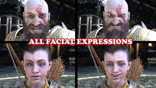 God of War 4 2018  KRATOS LAUGHING All Kratos amp Atreus Facial Expressions Photo Mode [upl. by Salita85]