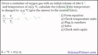 Charles Law Example Problems [upl. by Notsej253]