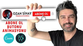 Youtube ABONE OL Butonu Animasyonu Nasıl Yapılır  MOVAVI amp CANVA [upl. by Lucienne]