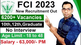 FCI RECRUITMENT 2023 24  FCI VACANCY 2023  FCI BHARTI 2023  LATEST GOVT JOB [upl. by Mauceri631]