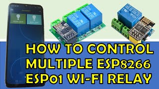 How to Control Multiple ESP8266 ESP01 Relays  RemoteXY  FLProg [upl. by Andrade308]