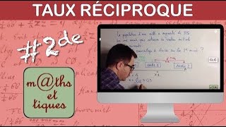 Calculer un taux dévolution réciproque  Seconde [upl. by Satsoc195]