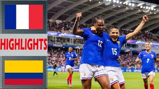 France vs Colombia Extended Highlights amp All Goals  PreMatch Womens Football Olympic 2024 [upl. by Ecnerol578]