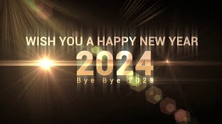 Happy New Year 2024Wishing A Happy New Year Greetings Animated Graphics VideoBye Bye 2023 [upl. by Asereht32]