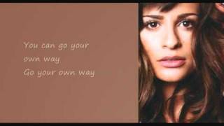 Glee  Go your own way lyrics [upl. by Towland721]