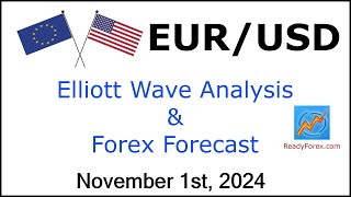 EUR USD Elliott Wave Analysis  Forex Forecast  November 1 2024  EURUSD Analysis Today [upl. by Hamehseer]