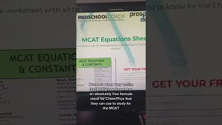 Download our free MCAT equation sheet on MedSchoolCoachcom 🩺💻 premedadvice premed mcatprep [upl. by Saraiya]