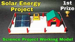 Solar energy science project for school  Renewable energy project for school [upl. by Ayokal185]