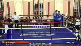 Haringey Box Cup QF  Bashir Hassan vs Connor Parker [upl. by Enyr]