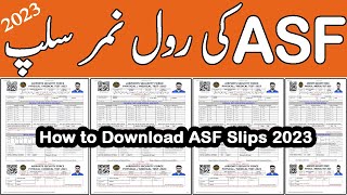 How to Download ASF Roll Number Slips ASF Portal Show Errors During Download Slips Server Error 2023 [upl. by Adehsar359]