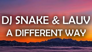 DJ Snake Lauv  A Different Way Lyrics  Lyric Video [upl. by Eikciv]