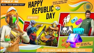 HAPPY REPUBLIC DAY EVENT FULL REVIEW IN FREE FIRE INDIA UPCOMING EVENTS FF INDIA NEW EVENT [upl. by Keiko121]